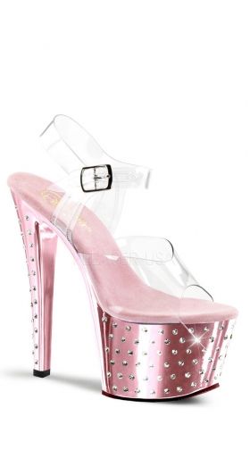 Clear/Baby Pink Chrome