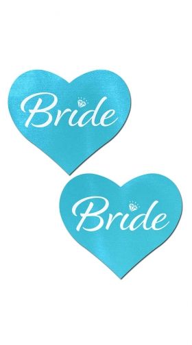 Bride Heart Blue Nipple Pasties