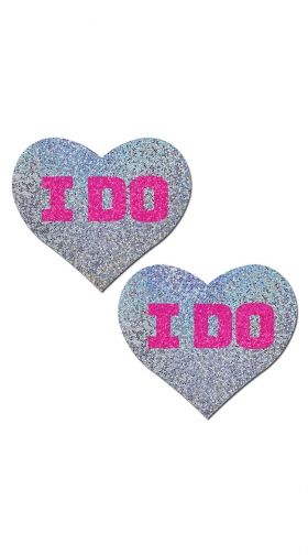 Glitter Hearts I Do Nipple Pasties