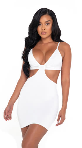 Cut-Out Sculpted Mini Dress