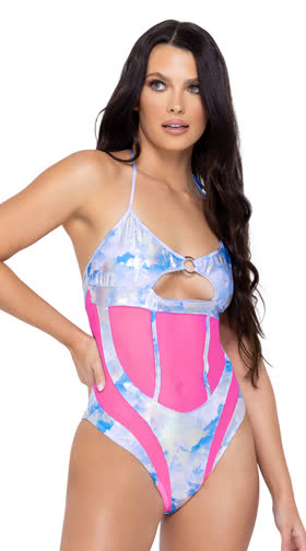 Pink Cloudy Dance Romper