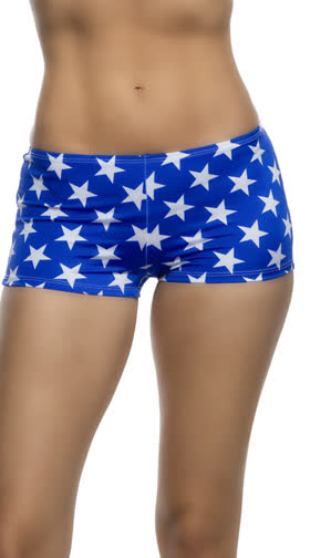  Low Rise Star Spangled Shorts