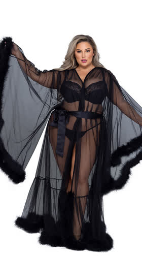 Plus Size Hollywood Glam Luxury Robe