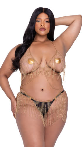 Plus Size Fringe Fetish Body Chain