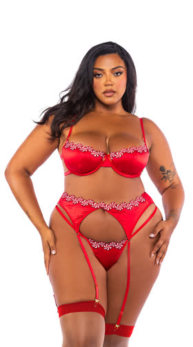 Queen Peppermint Kiss Garter Set