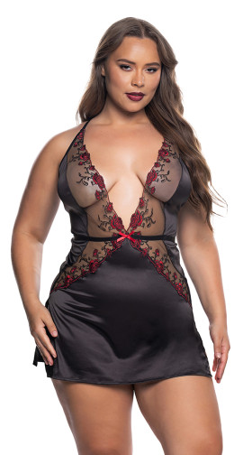 Blossom Beauty Babydoll Black/red