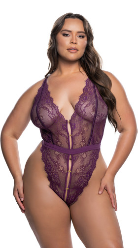 Plus Size Lace Fetish Teddy