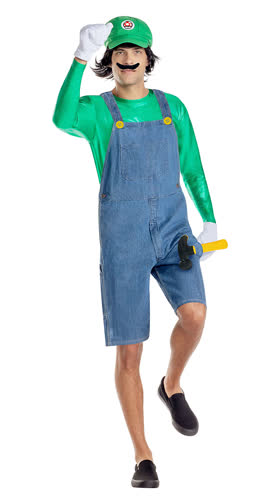 Men's Green Gamer Costume