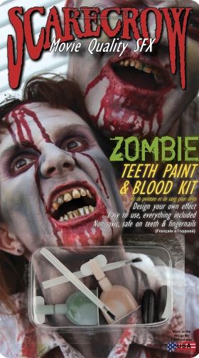 Zombie Teeth Paint and Blood Kit