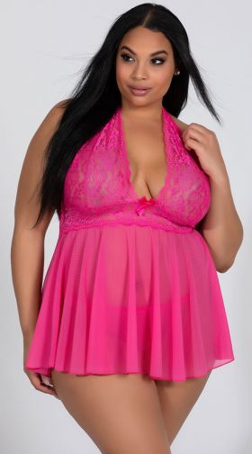 Plus Size You're A Star Babydoll Set