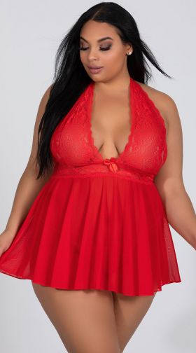 Plus Size You're A Star Babydoll Set