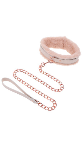 Peaches ‘n Cream Fur Collar & Leash