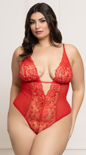 Rhinestone Mesh Teddy