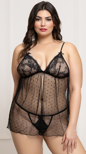 Flyaway Lace Babydoll Set