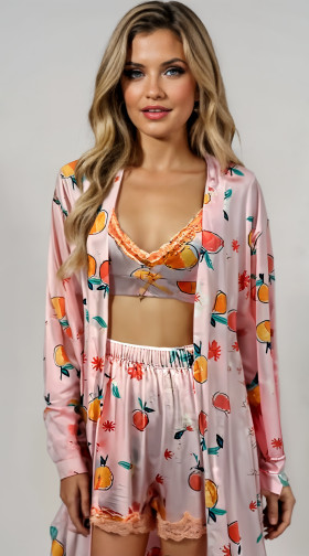 Lila 3 Piece Robe Set