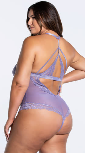 Plus Size Come Hither Mesh Teddy