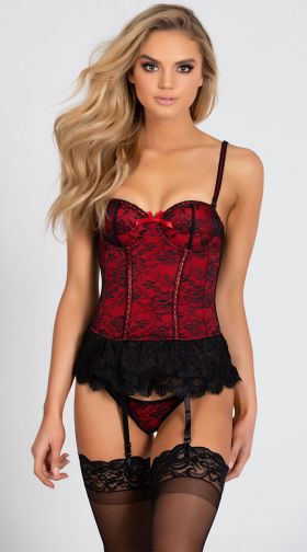 Victorian Lace Bustier and Thong