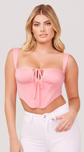 Pretty in Pink Corset Crop Top