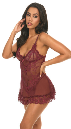 Flirty Lace Babydoll Set