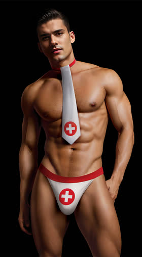 Men's Sexy Nurse Lingerie Costume