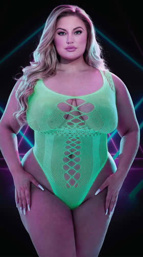Plus Size Glow in the Dark Multi-Net Teddy