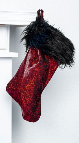 Sassy Faux Fur Christmas Stocking