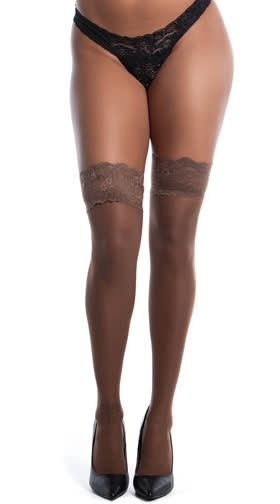 Intricate Lace Top Thigh High Stockings