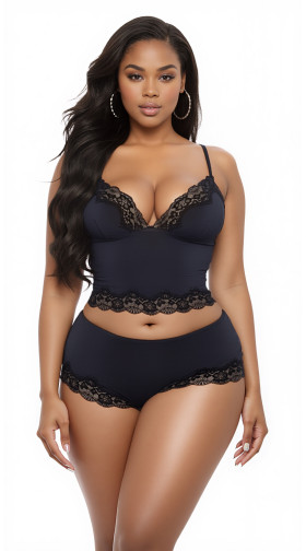 Plus Size Cami Top & Short Set