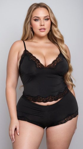 Plus Size Cami Top & Short Set