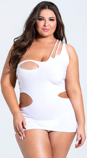 Plus Size Cut Feeling Mini Dress