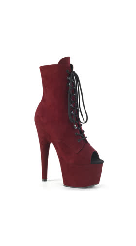 Burgundy Faux Suede/Burgundy Faux Suede