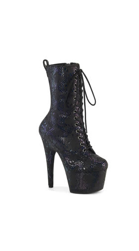 Blk Oil Slick Met. Snake Print Fabric/M