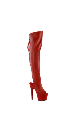 Red Faux Leather/Red Matte