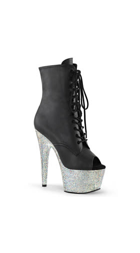 Blk Faux Leather/Slv AB RS