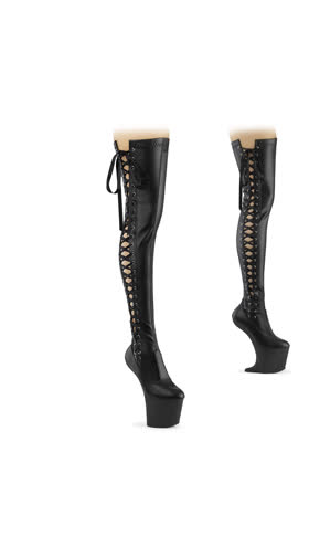 Blk Str. Faux Leather/Blk Matte