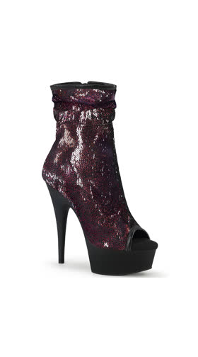 Burgundy Sequins/Blk Matte