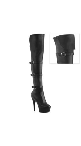 Blk Str. Faux Leather/Blk Matte