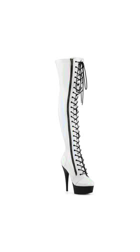 Wht Str Hologram Pat/Blk Matte