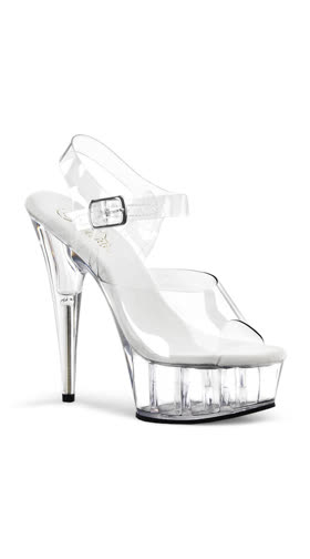 Strap Me Down Clear Stiletto Sandal