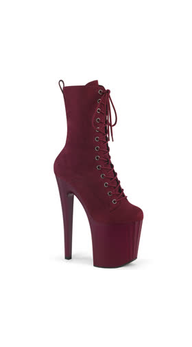 Burgundy Faux Suede/Burgundy Matte
