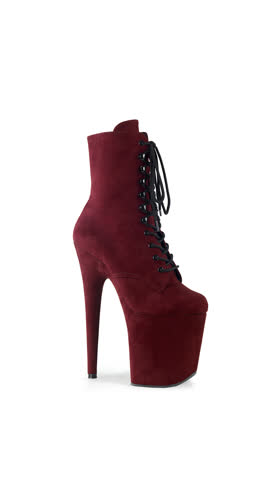 Burgundy Faux Suede/Burgundy Faux Suede