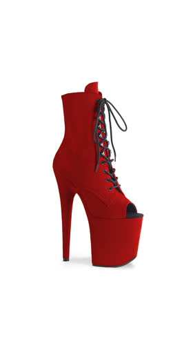 Red Faux Suede/Red Faux Suede