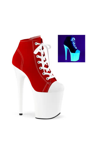 Red Canvas/Neon Wht