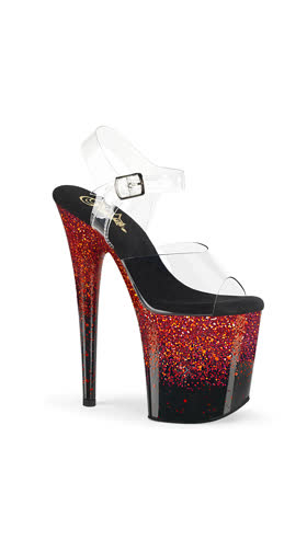 Clr/Blk-Red Multi Glitter