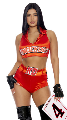 Knockout Round Sexy Ring Card Woman Costume