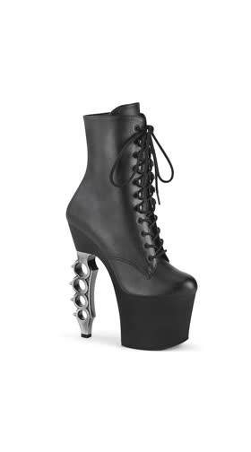 Blk Faux Leather/Blk Matte-Slv Brushed