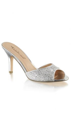 Rhinestone Embellished Slide Sandal