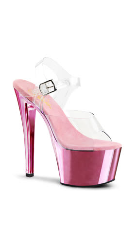 Clear/Baby Pink Chrome