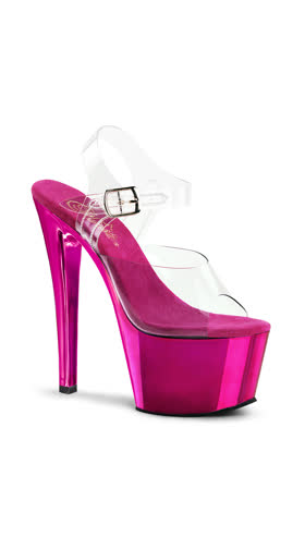 Clear/Hot Pink Chrome