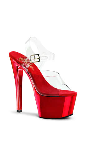 Clear/Red Chrome